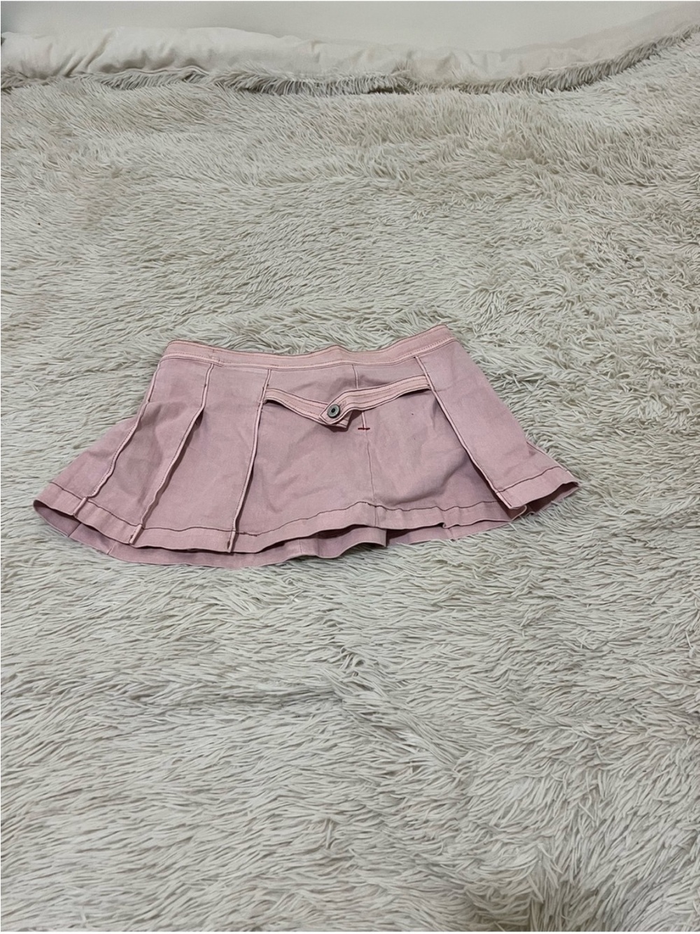 Pleated Pink Mini Skirt - Women's Casual Skirt